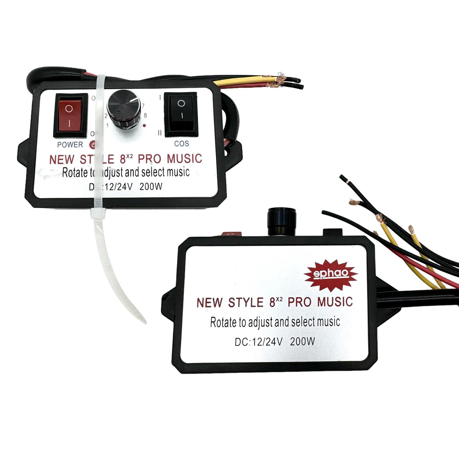 Car Horn Controller Electric Horn Speaker Premium Universal Variety Sound Effects 12-24V Sound Control Unit for Boat Car