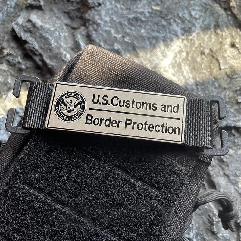 US Department of Homeland Security Metal Morale Emblem DHS Hook&Loop Patches Klett Military Backpack Sticker Tactical Accessory