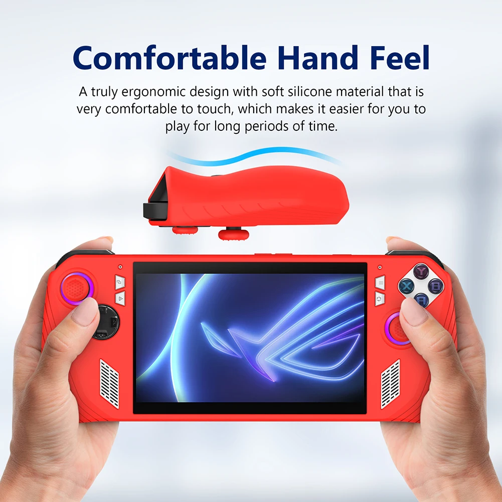 Soft Case Game Console Silicone Shell Sleeve Anti-Scratch Protector Cover Sleeve Dustproof Game Accessories ddmysmile For ASUS ROG Ally Smile