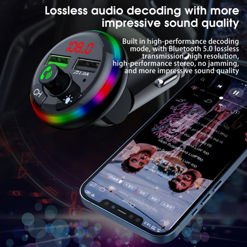 Receiver 12v-24v 1~10PCS Audio Car Practical Universal Durable Portable Car Supplies Car Mp3 Bluetooth Player 3.1a smile