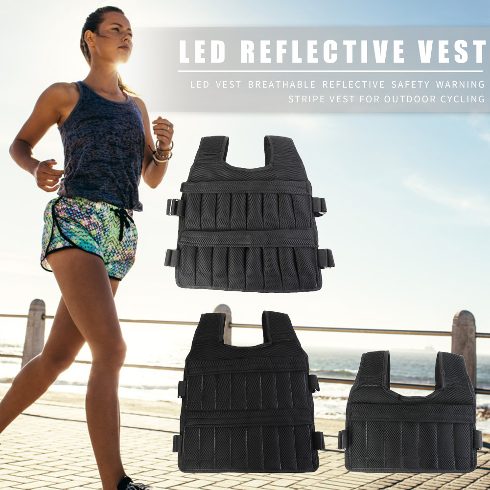 3/15/35kg Weighted Jacket Adjustable Workout Weight Jacket Weighted Exercise Vest for Boxing Training Workout Running Fitness
