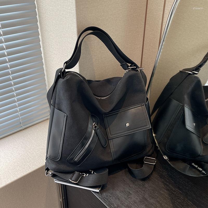 2025S designer Korean Style Canvas Tote Bag for Women - Large Capacity Shoulder Messenger Backpack Handbag shoulder women bag crossbody bag