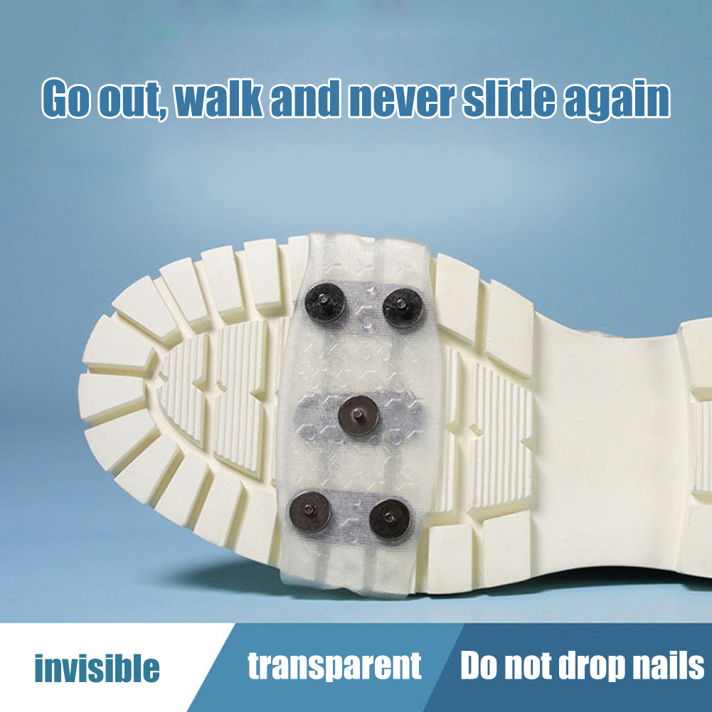 Ice Grips Cleats 5 Studs Snow Shoes Cover Anti-Skid Walking Shoes Spike Wear Resistant for Snow Walking Winter Outdoor Equipment