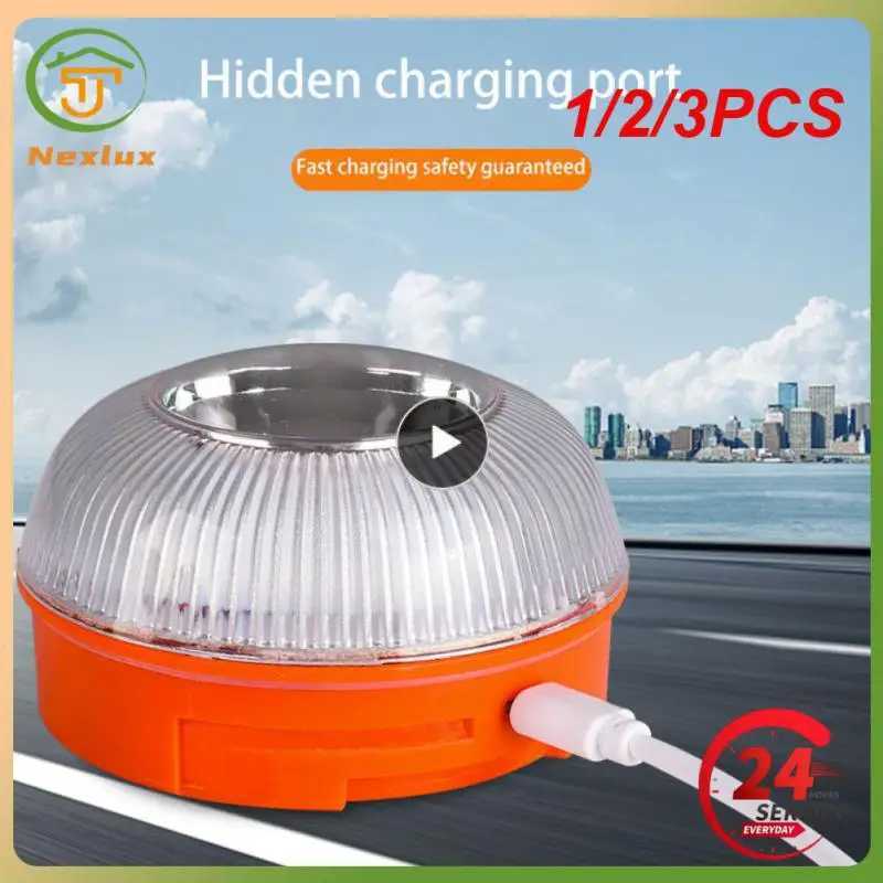1/2/3PCS Spain Car Emergency Light V16 Homologated Dgt Approved Car Emergency Beacon Light Rechargeable Magnetic InductionLX241113