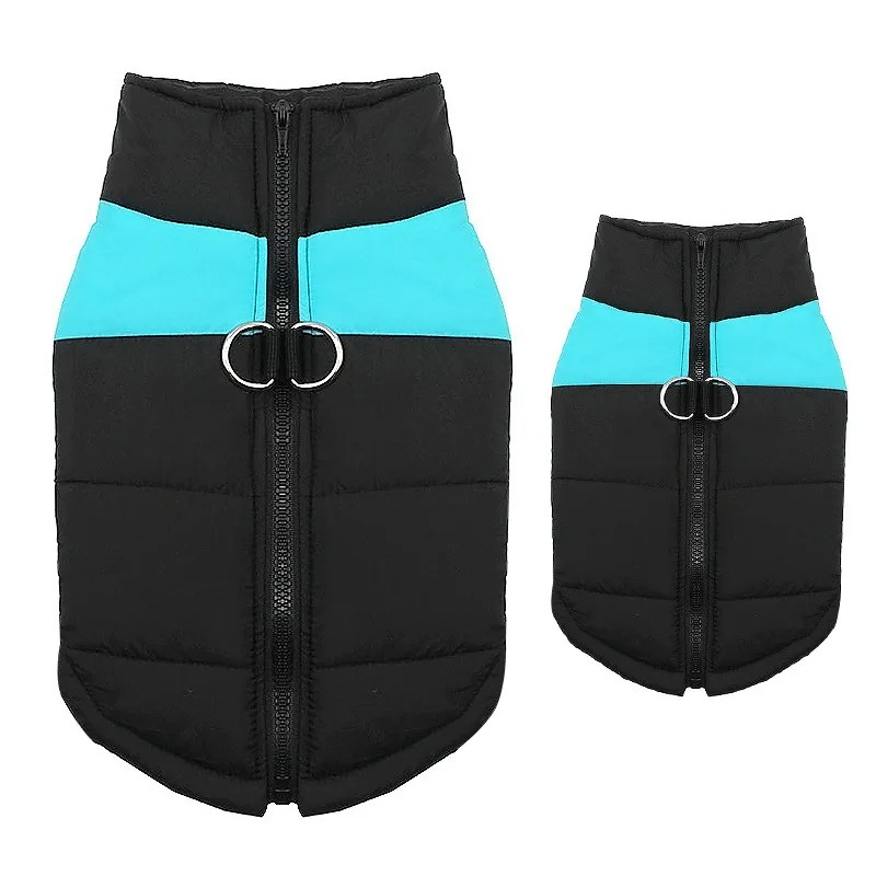 Padded Winter Warm Dog Clothes Waterproof Pet Vest Zipper Jacket For Small Medium Large Dogs Pug high quality version