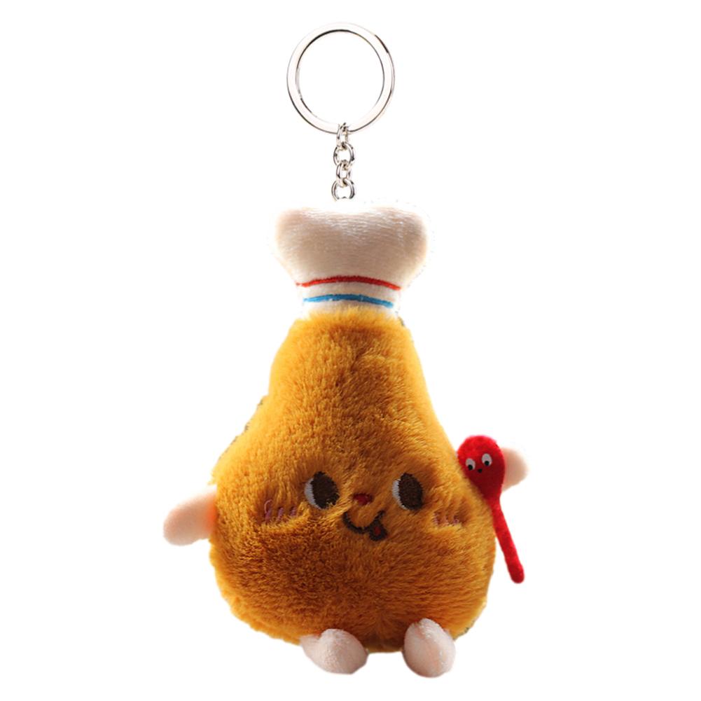 Kawaii Food Bread Hamburger Hot Dog French Fries Plush Novelty Pendant Plush Keychain Stuffed Doll Soft Pendant Hamburger P S5A4