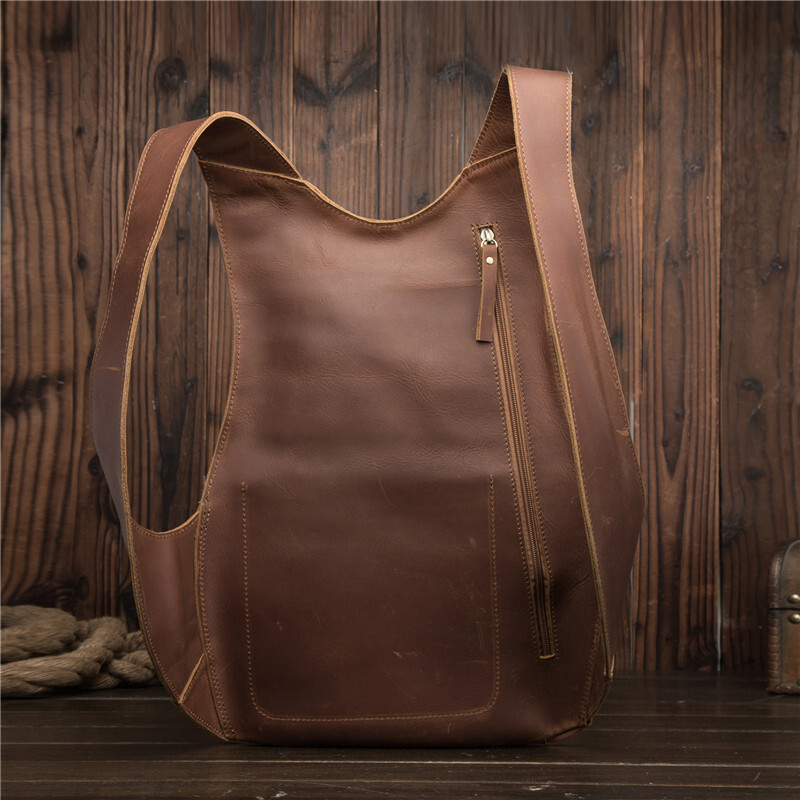 Vintage Men Women Backpack Leather Business Pack For Boys Travel Bag Male Female Cowhide Anti Theft Large Hand Bags Genuine Leather BagVoyage