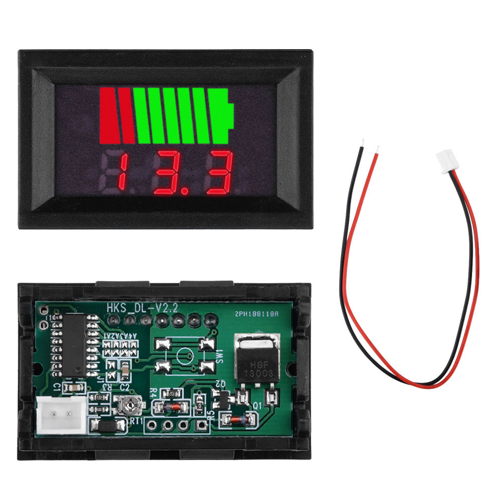 Battery Level Charge Car Indicator DC 6V-72V Universal Lead-acid Battery Capacity Meter Tester LED Digital Vehicle Voltmeter smile