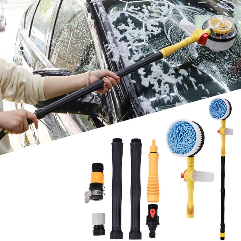 Car Car Cleaning Brush Wash Foam Brush Automatic Rotary Long Handle Cleaning Mop Chenille Broom ddmysmile Cleaning Tools Auto Accessories Smile