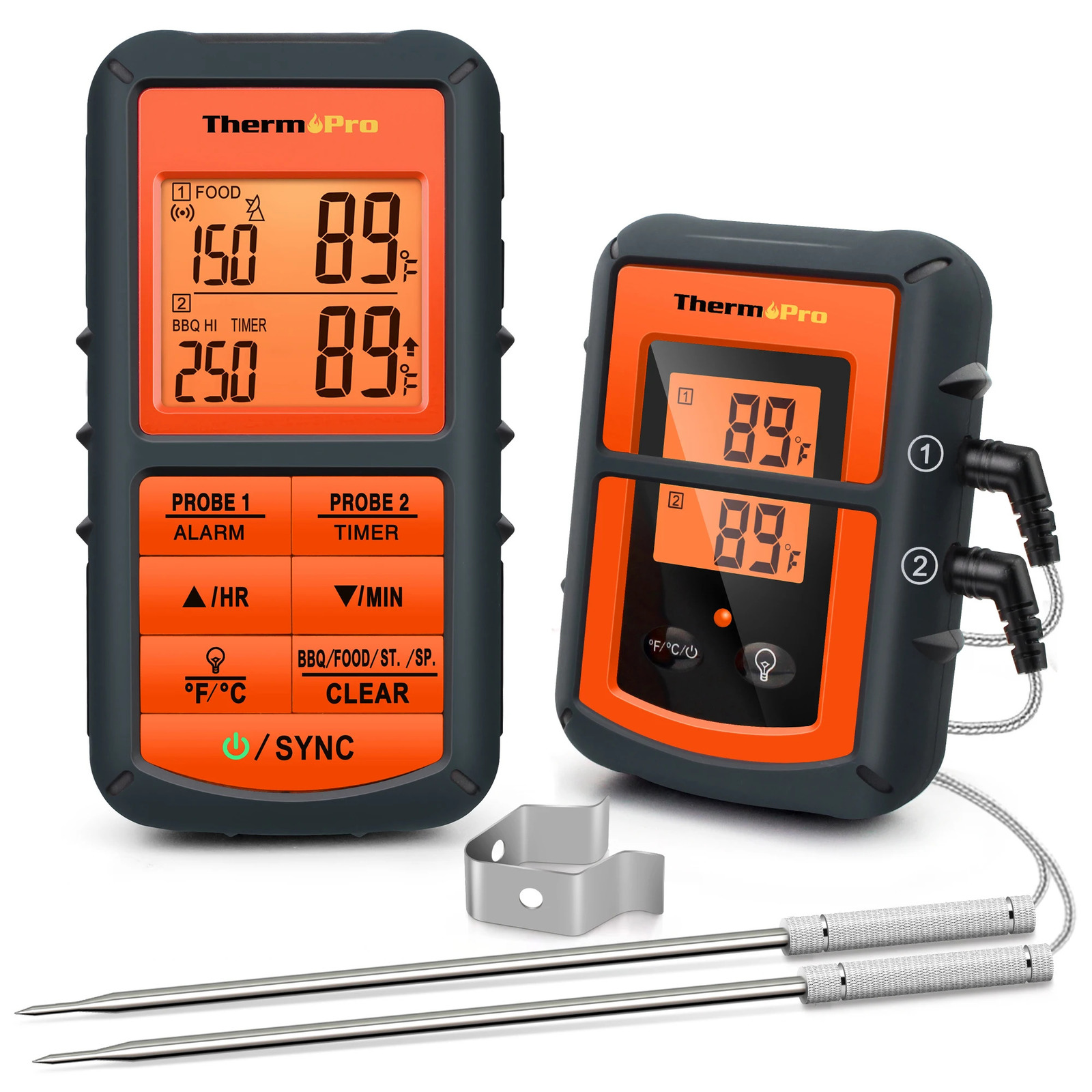 ThermoPro TP08C dual probe backlit 150M wireless barbecue food meat thermometer for kitchen cooking 241113