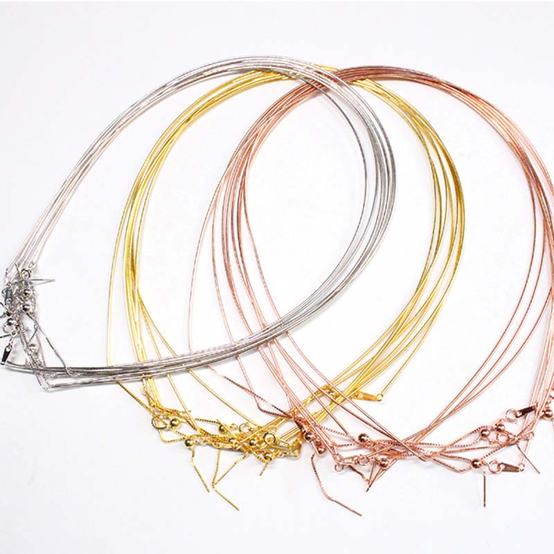 Genuine Real Pure Solid 925 Sterling Silver Necklace Gold Snake Chain With Silicone Bead Women DIY Necklaces Jewelry Making
