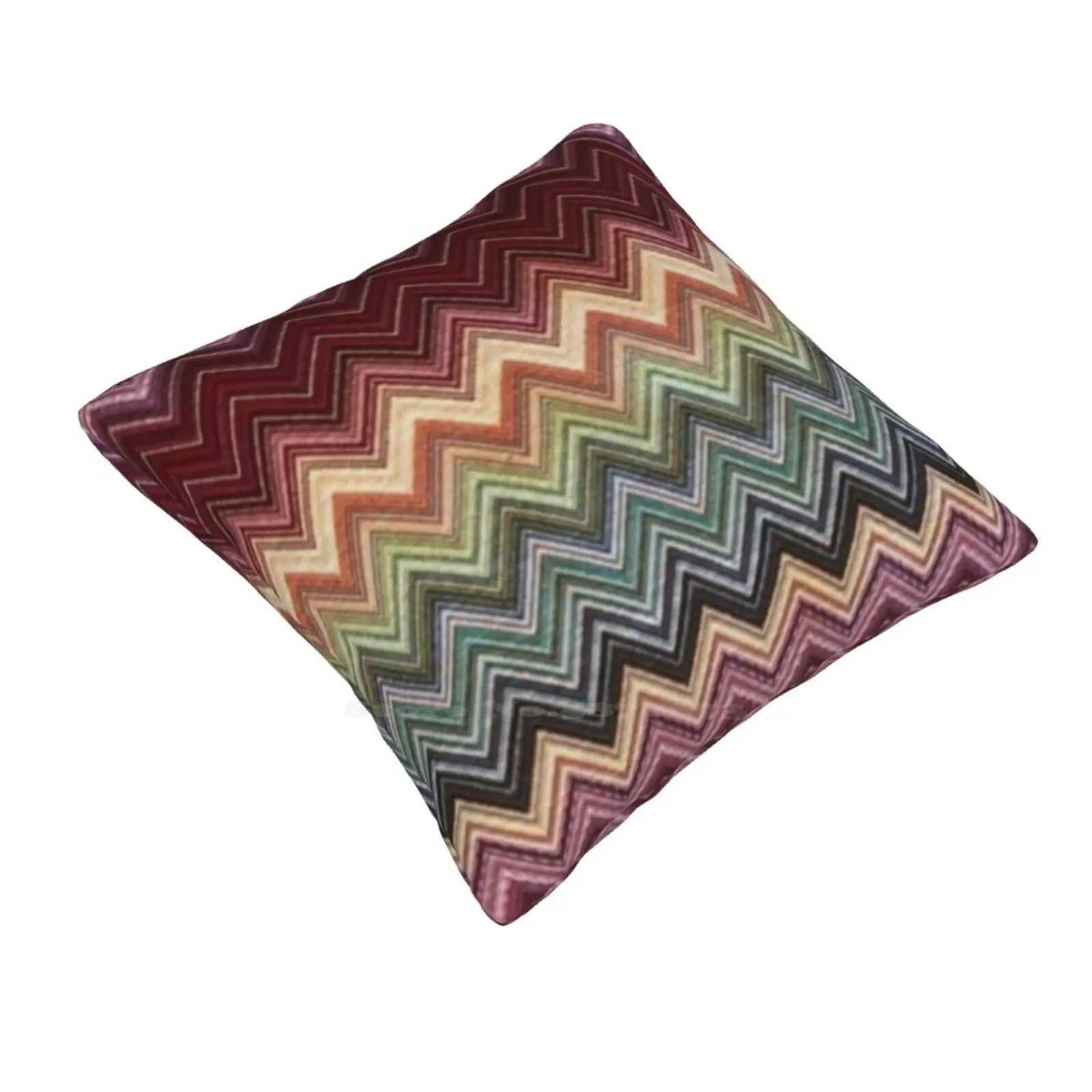 He threw boxes around his sofa car waist and Bohemian abstract colors fashionable Geetic ivory modern pink textiles retro Zigzag and unique M241113