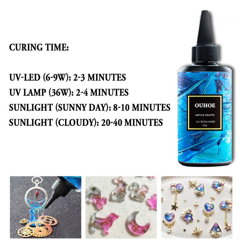 30/100/200g Ultraviolet Resin Hard Glue Curing UV Gel DIY Jewelry Crafts Making Coating Accessories dropshipping