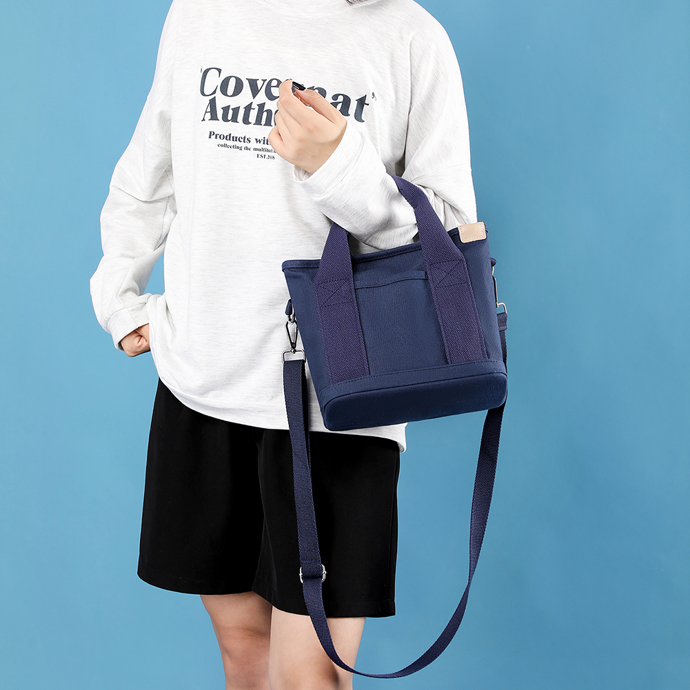 Small Canvas Crossbody Bags for Female Mini Top-handle Bucket Handbags Fashion Mommy Bags Women Shoulder Bags Shopping Totes