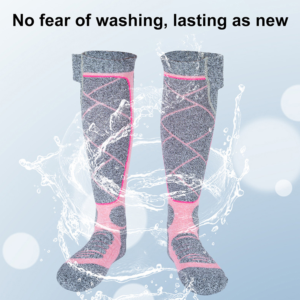 Thermal Unisex Socks Electric 3 Heating Levels Heated Sports Stockings Adjustable Fast Heating ddmysmile For Winter Skiing Cycling Smile