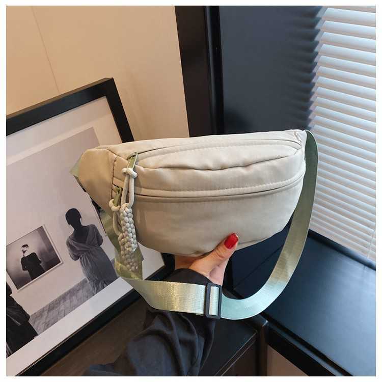 Mobile waist bag, simple trendy brand men's chest bag, lightweight single shoulder small backpack, women's casual sports crossbody bag