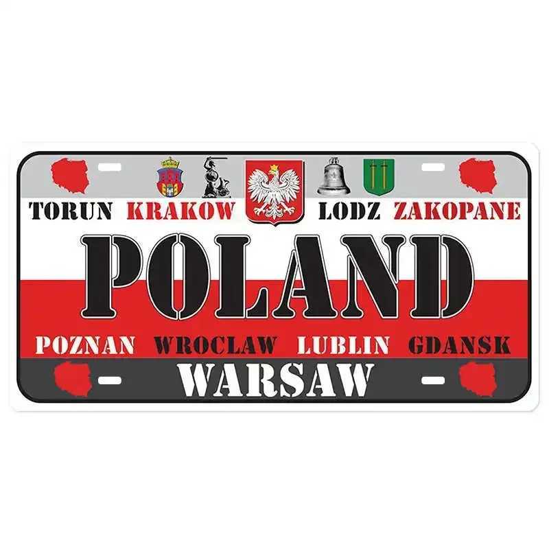 EU and US National Names Landmark Art Board Logo Retro Rusty Metal Wall Panel Tin Logo Decoration Bar Garage Home Tinplate Painting X241113