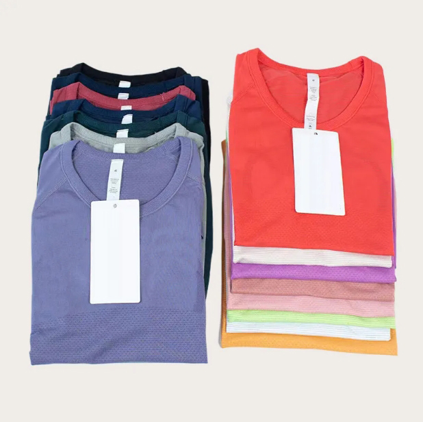 Women Yoga T-Shirts Women's T-Shirt swiftly tech long sleeve High-Elastic Breathable Running Top Quick Drying Seamless Short Sleeve Sport-Cycling Wear good