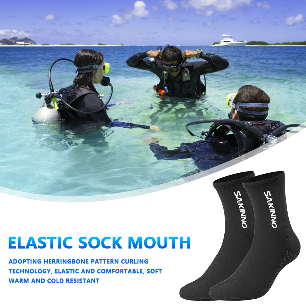 Unisex Diving Socks Anti Slip Neoprene Swimming Snorkeling Socks Wearable Portable Lightweight Scratch Resistant for Water Sport