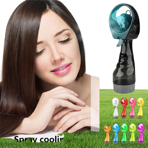 Water Spray Cool Fan Handheld Electric Mini Fan Portable Summer Cool Mist Maker Fans Party Favor Sea 144pcs DAP470