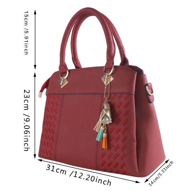 Luxury Handbag Women Crossbody Bags With Tassel Hanging Large Capacity Female Shoulder Bags Embroidery Tote Sac A Main 2024 New