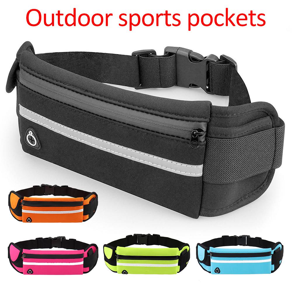 Waist 1/2Pcs Waterproof Run Belt Bag Men Women Sports Bag Cycling Running Gym ddmysmile Belt Bag Male Bag Waist Bag Sports Fanny Pack Smile