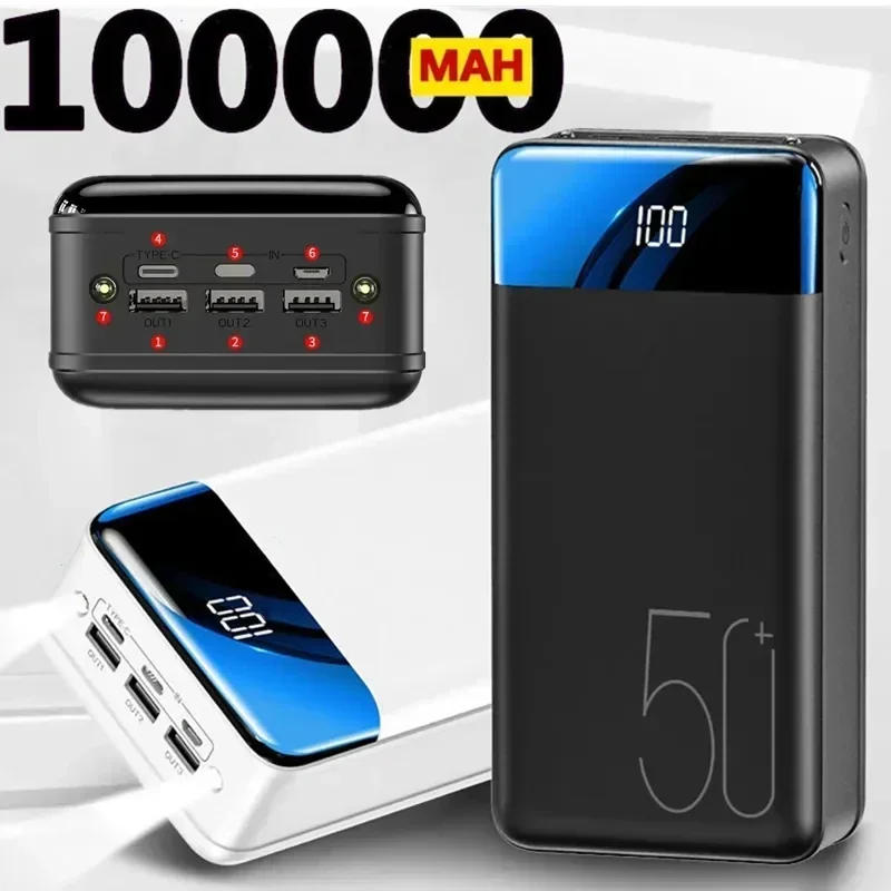 Whigh-quality 100%genuine Fast Charging100000mah/98000mahpower Banklargecapacity Mobilepower Universal 5v2.1a Fastcharging
