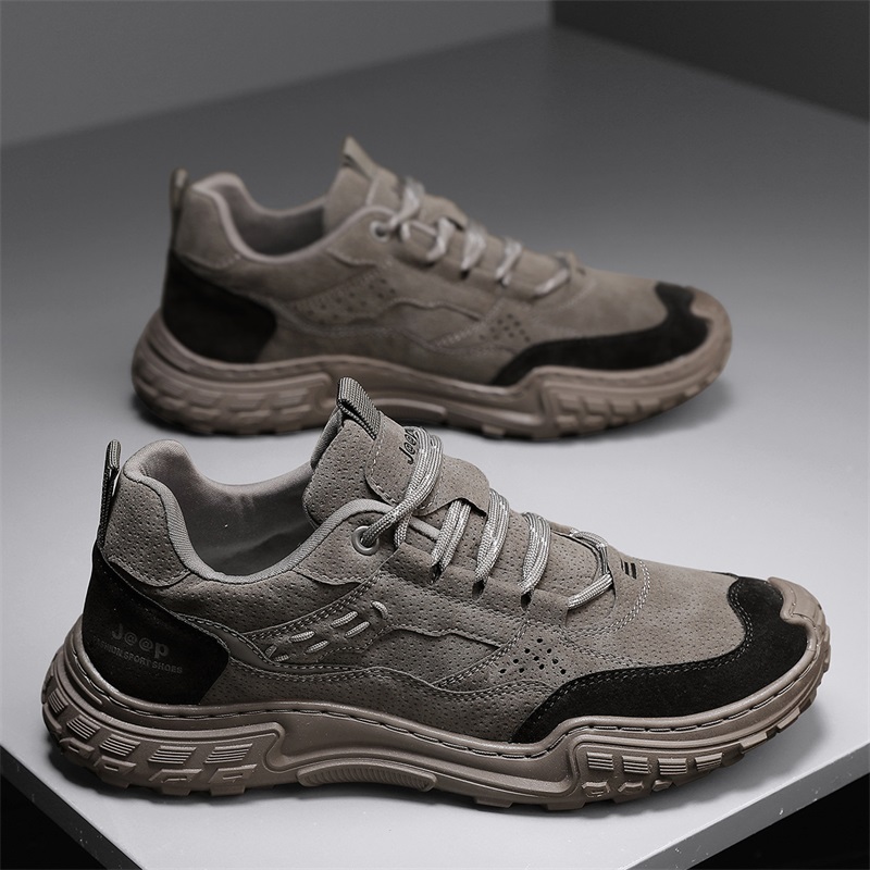 Sports Shoes for Men: Climb Anti-slip Wear-resistant Running Hiking Sneakers-Black/Grey/Khaki, Free Shipping df09