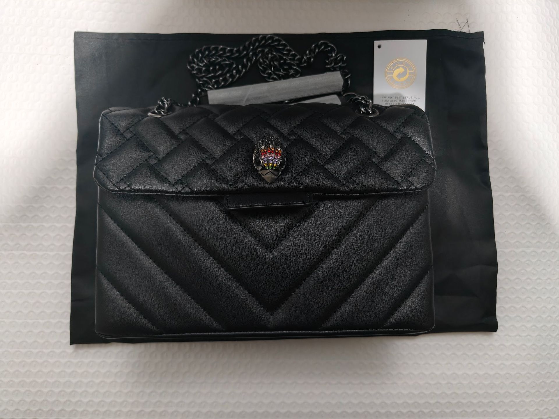 Luxury Design Chain Bag One-shoulder Crossbody Solid Color With Rhombus Pattern Messenger Handbag