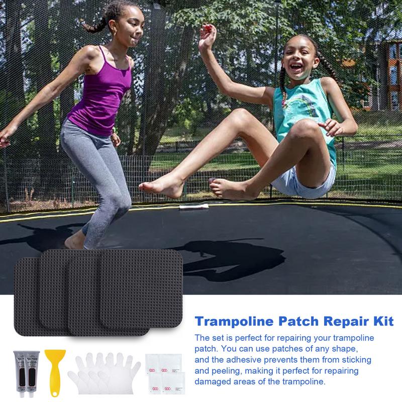 Trampoline Mat Patch Repair Kit Multipurpose Trampoline Repairing Tool 5 X 5 Inches Square On Patches Repair Trampoline Mat Tear