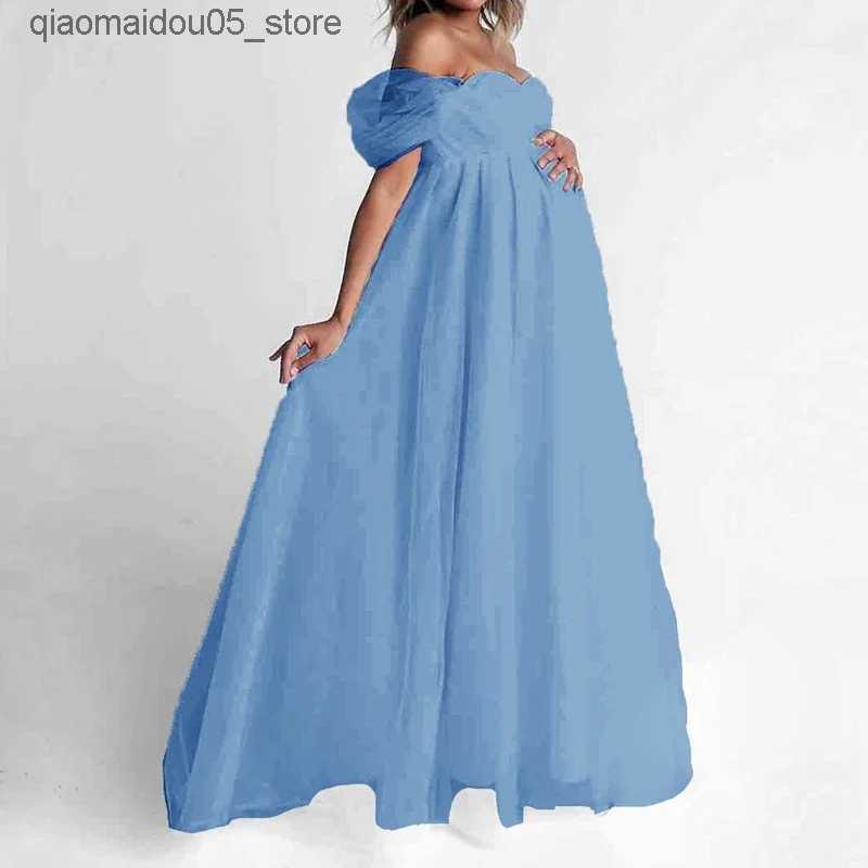 Maternity Dresses Summer Short sleeved Pregnant Womens Clothing Photo Shooting Womens Fashion Pregnant Womens Clothing White Wedding Dress Long Dress 