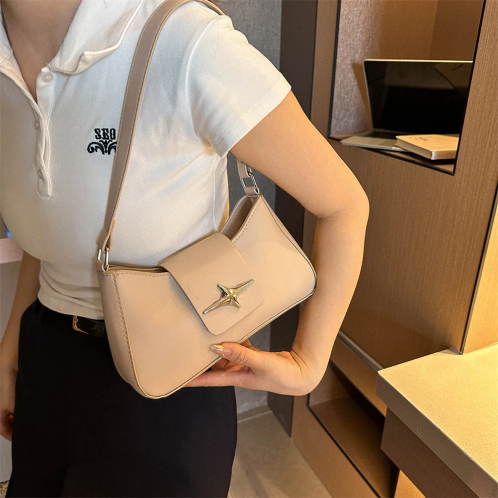2024 Classic Y2K Small Purse Luxury Brand Female Handbags Vintage PU Leather Shoulder Bags for Women Daily Ladies Underarm Bag