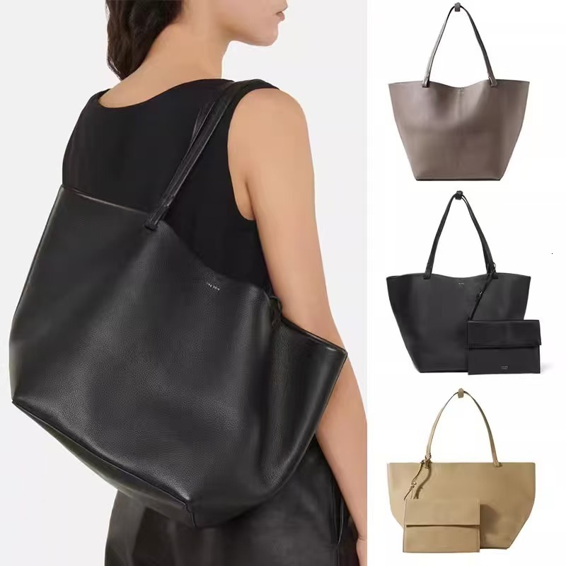 Tote Bags For Women Cowhide Large Capacity Commuter TR Fashion Purses And Handbags Mother-And-Child Shoulder Bag Genuine Leather