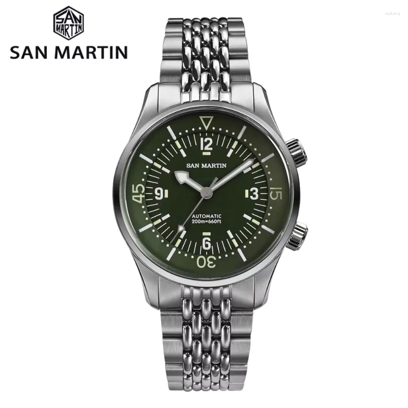 Wristwatches San Martin SN0141W Dive Watch Leyenda 39mm NH35 Automatic Mechanical Movement Men Watches Sapphire Luminous Waterproof 200m