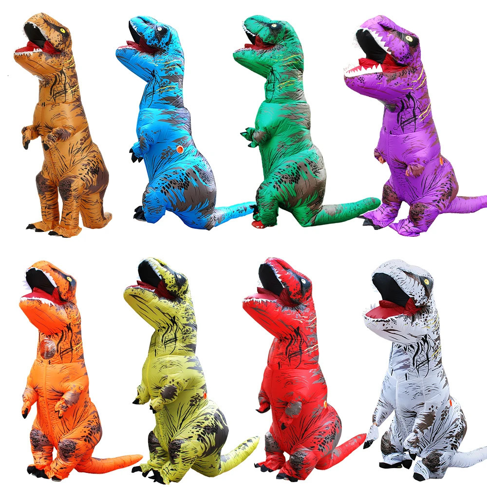 Adult T-Rex Dinosaur Inflatable Costumes Purim Halloween Christmas Mascot Anime Party Cosplay Costume Dress Fancy Suits 241113