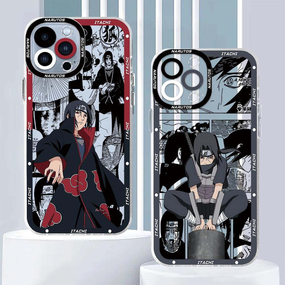 Case for iPhone 13 Pro Max 11 14 Pro 15 Plus X XS 12 Mini SE XR 7 6s 8 15 Pro Narutos-ITACHI Cover Clear Silicone Bag Coque