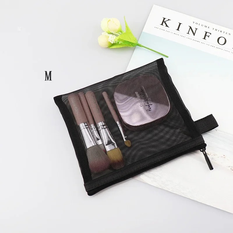 Casual Cosmetic Bag Travel Women Zipper Make Up Transparent Makeup Case Organizer Storage Pouch Toiletry Beauty Wash Kit Bags smile