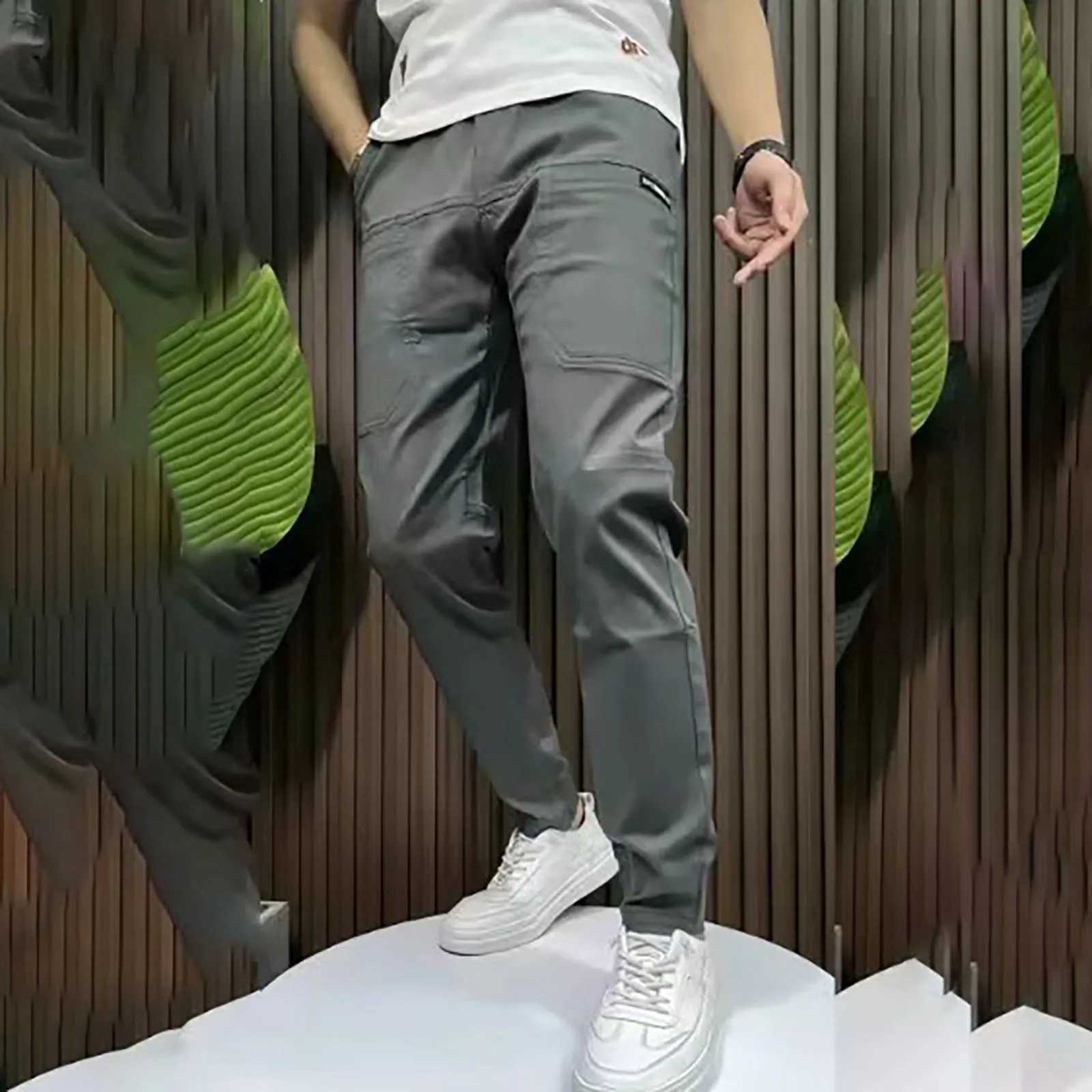 Fashion Multi Pocket Versatile Joggers Pants Sports Summer Casual Straight Leg Pants for Men Gym Sports Outdoor TrousersXJ250303