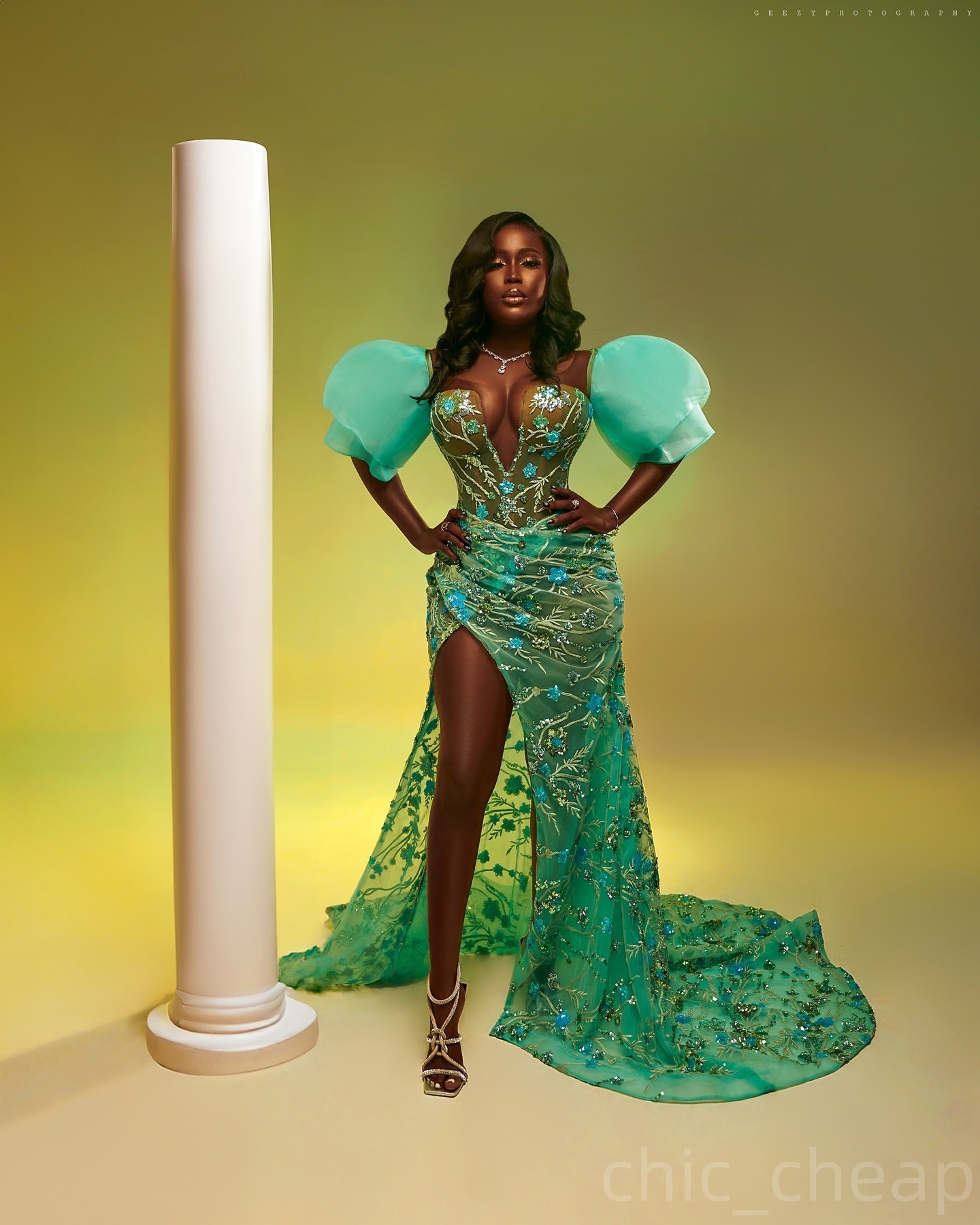 2024 Plus Size Green Illusion Mermaid Prom Dresses For Special Occasions Lace High Split Evening Party Birthday Gowns Dress For Women Vestidos de novi