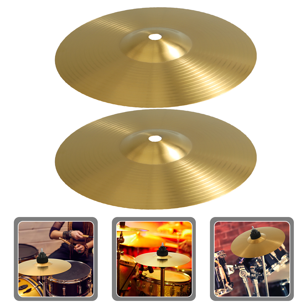 Drum Cymbals 2 Pcs Accessories Splash Crash Electronic Ddmysmile Brass Musical Instrument Practice Metal ddmysmile For Drums Smile