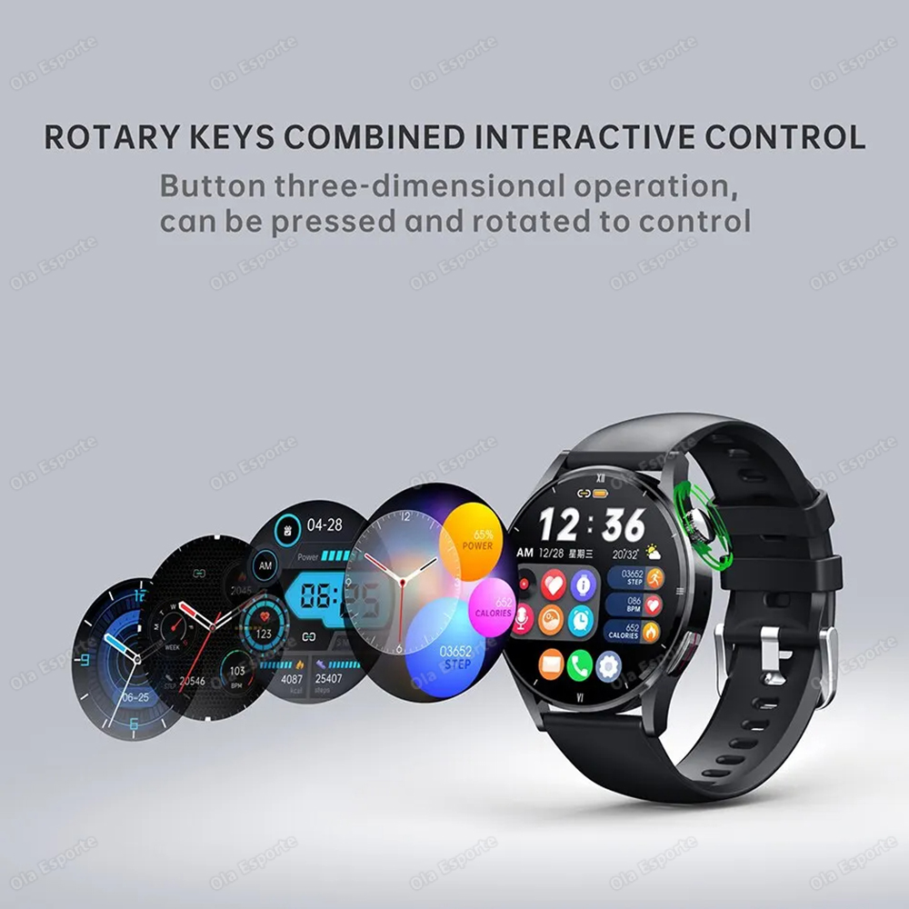 New Smart Watch GPS Men For GT4 Pro 360*360 AMOLED Screen Heart rate Bluetooth Call IP68 Waterproof Blood Oxygen Smartwatch 2024 360*360 smile 360*360