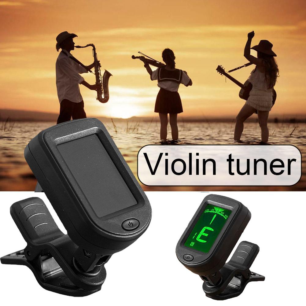 Digital Electronic Guitar Clip-On Tuner LCD Screen ddmysmile For Violin Bass Ukulele Ddmysmile Chromatic Tuning Modes Bass Instruments Accessor S0e7 S