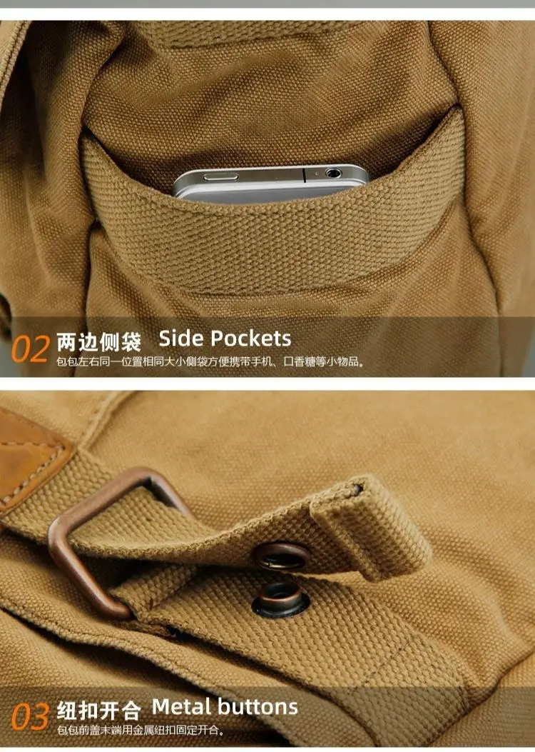 Casual Canvas Men Messenger Bags The Time Story Big Satchel Shoulder Male 156 inch Laptop Briefcase Travel School bag 241111