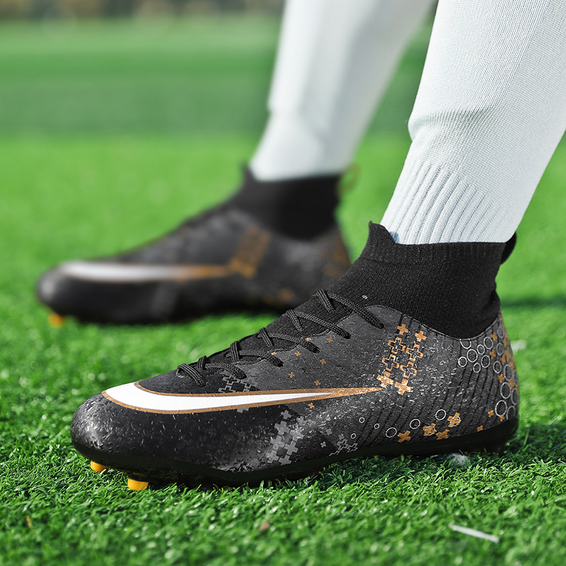 New Style Football Shoes TF/FG Lightweight Breathable Waterproof Football Boots High-Quality Outdoor Grass Sneakers Size 35-47