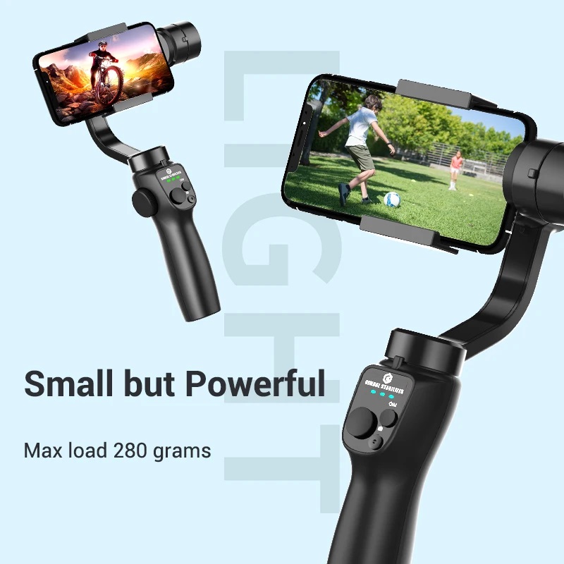 F10 Smart 3Axis Foldable Handheld Gimbal Stabilizer with Tripod for Smartphone Samsuny Selfie Stick for Anti Shake Video