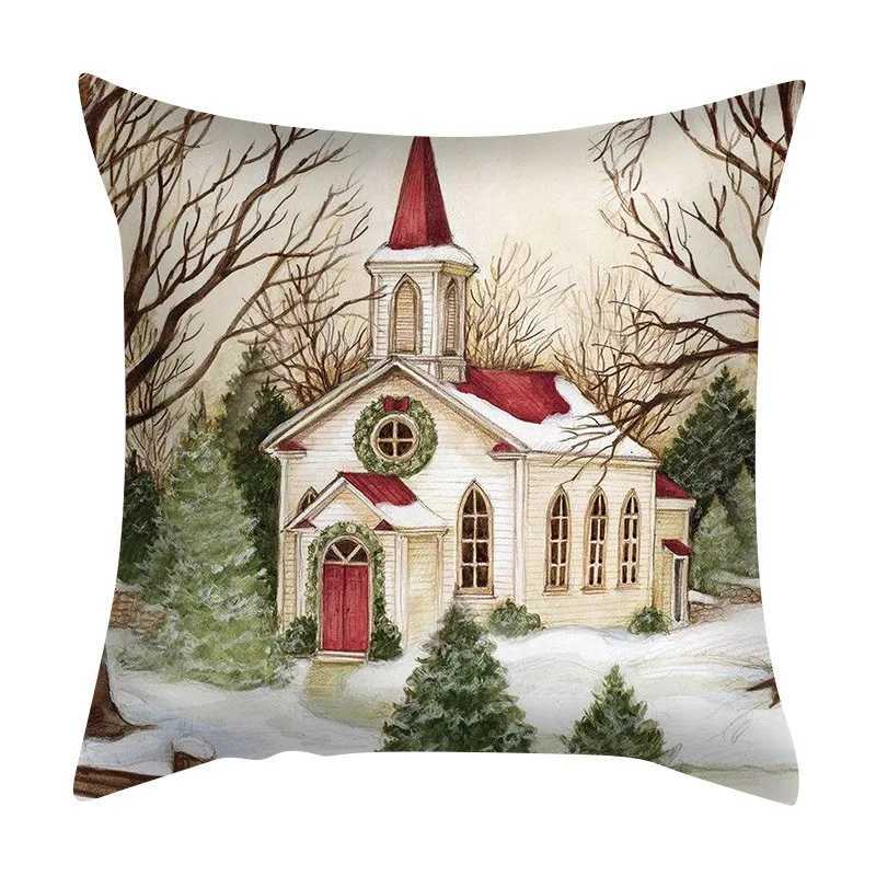 Christmas Box Throwing Holiday He Decorates Soft Cushion Cover Cojines Decorates Para Sof poszewki na Poduszki M241113