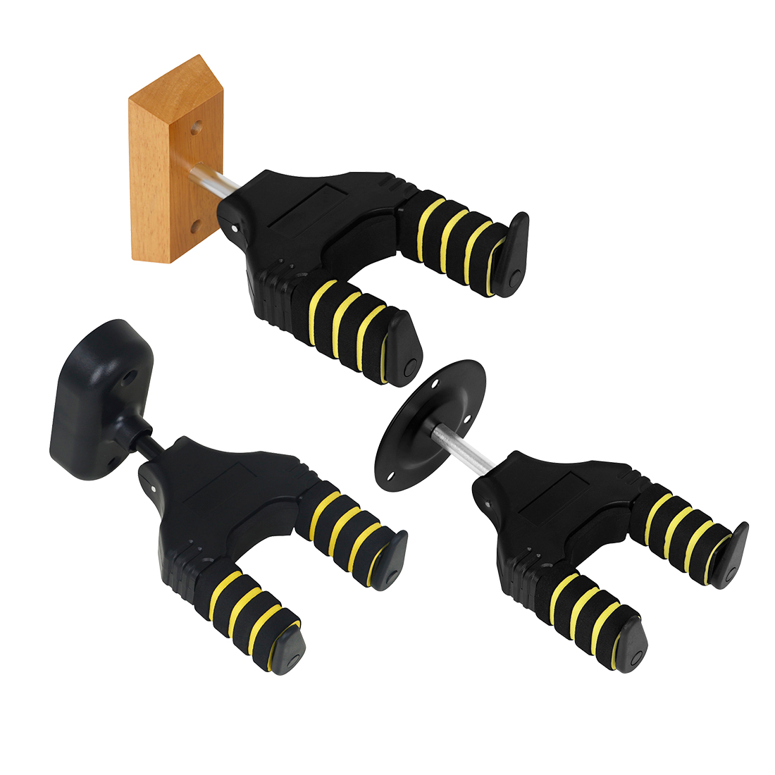 Guitar Stand Wall Mount Solid Wood Plastic Round Base Gravity Self-Locking Wall Bracket for Guitar Violin Bass Ukulele Banjo