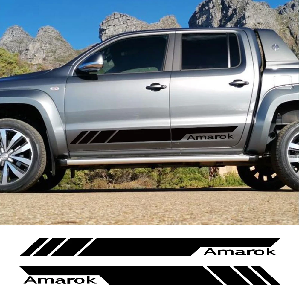 Pickup Stickers For Volkswagen VW Amarok Car Door Side Skirt Stripes Decals Truck Graphic Vinyl Decor Cover Auto Accessories