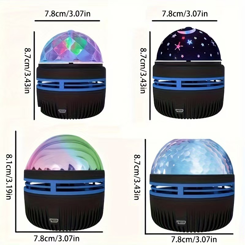 5V Star Galaxy Projector Night Light Sky Colorful Display for Bedrooms Gaming Room USB Auto-Rotating Ambiance for Bedrooms Party