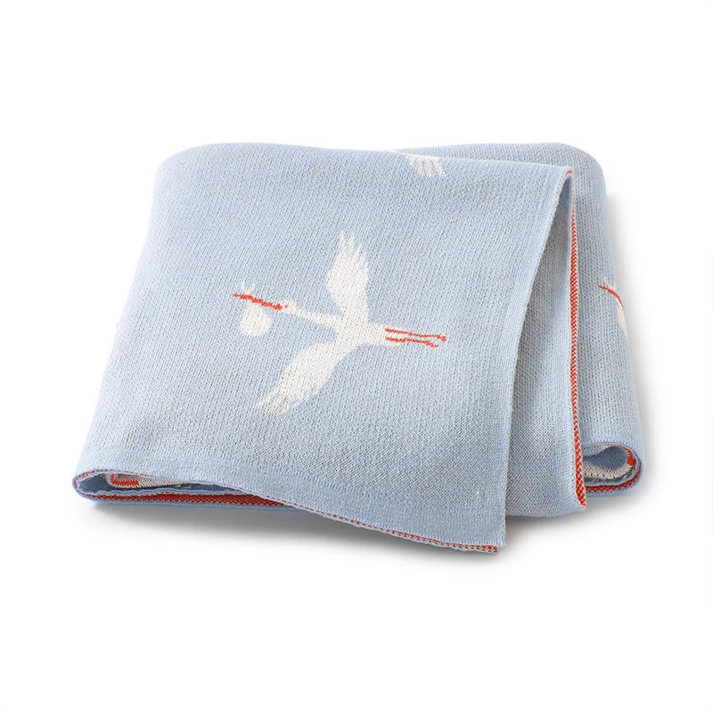 Cotton Baby Blankets Knit born Girl Boy Bedding Quilt 90*70CM Plaid Infant Stroller Swaddling Cute Wild Goose Soft Breathable 241112